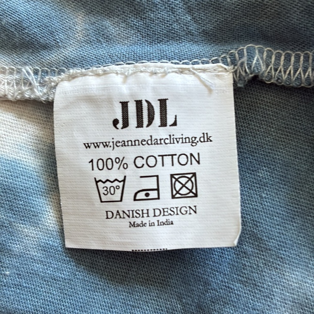 JDL Blue and Cream Tie-Dye Long Sleeve Dress - Picture 8 of 9